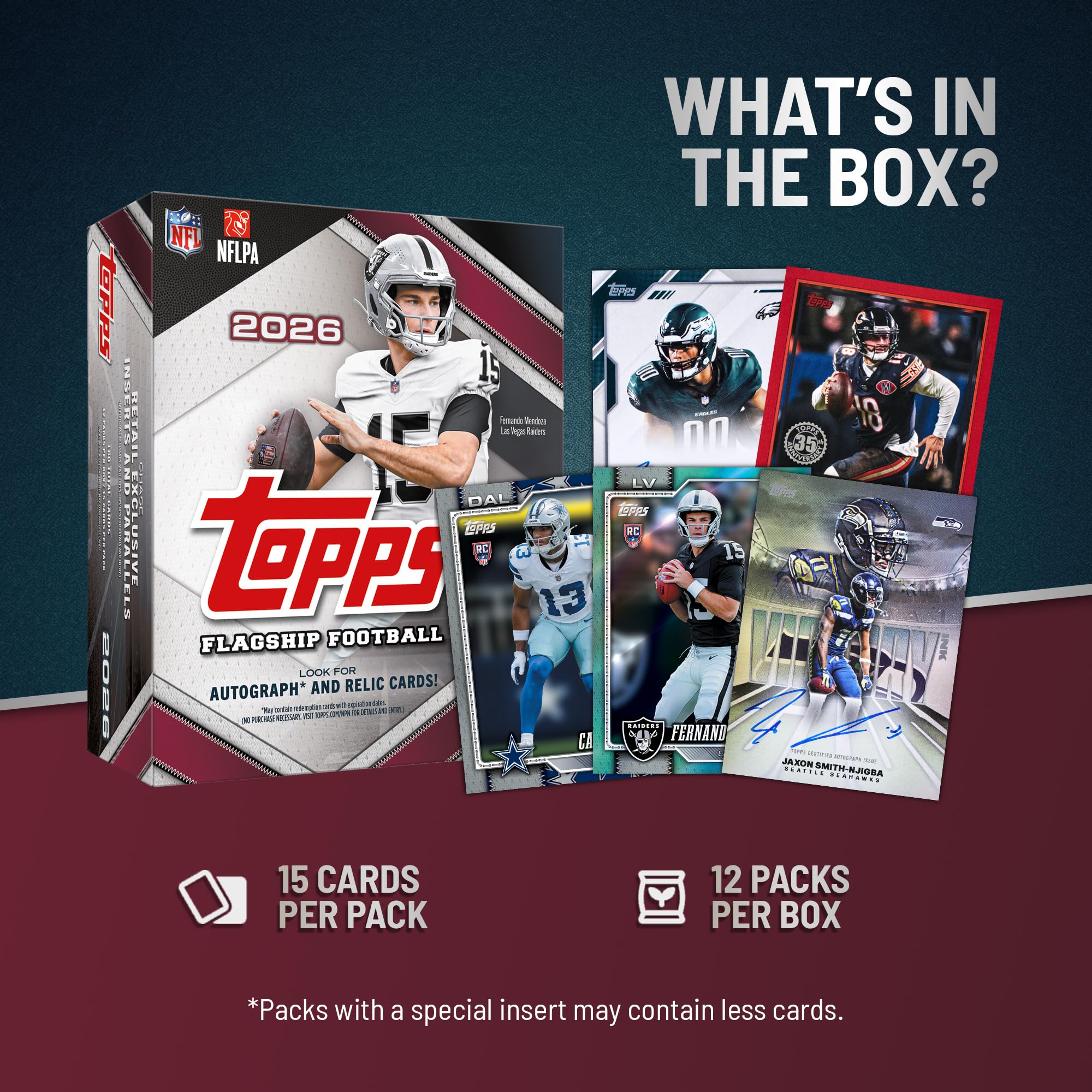 2026 Topps NFL Flagship Football - Factory Sealed - Mega Box