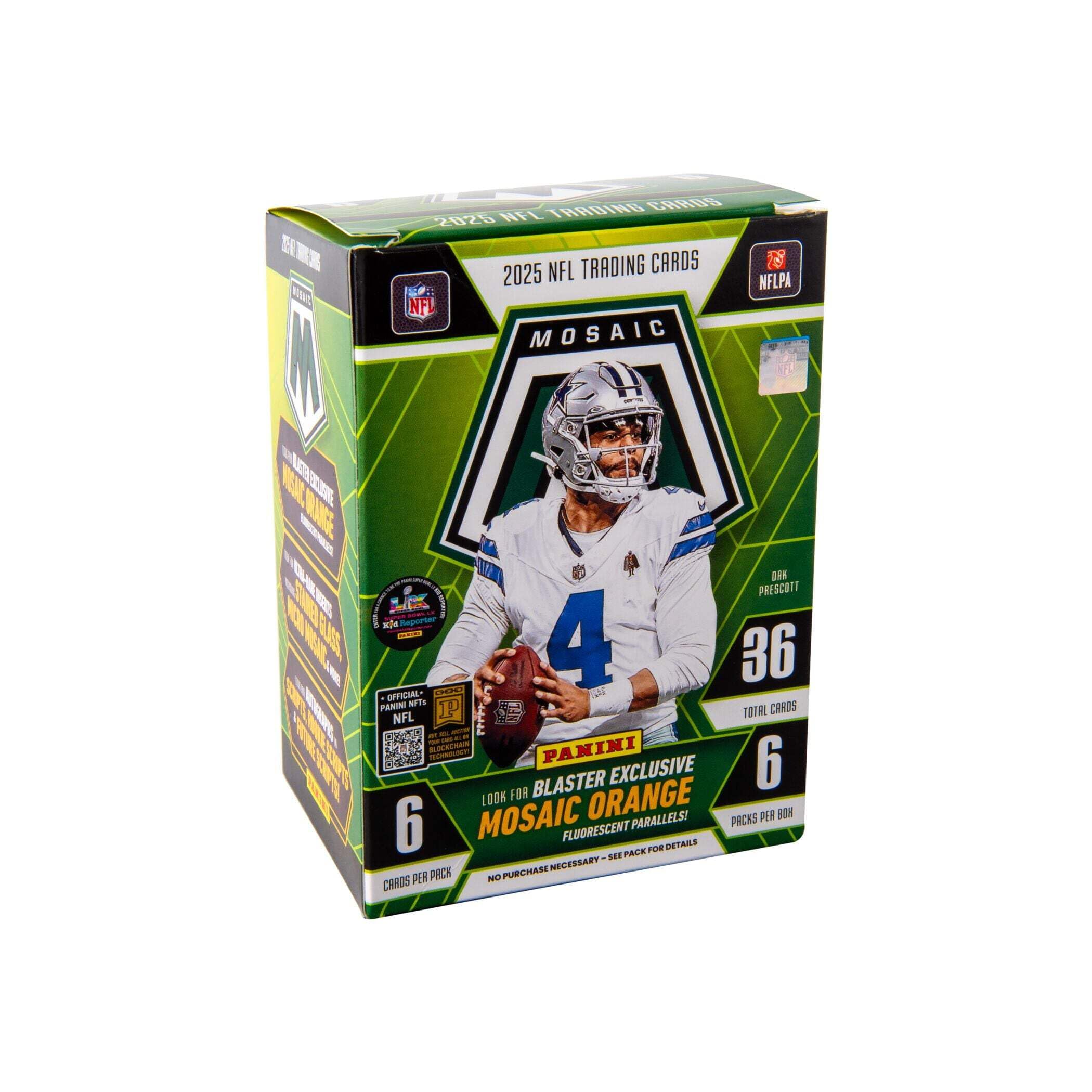2025–26 Panini Mosaic Football Blaster Box – Retail Exclusive Mosaic Parallels &amp; Inserts – NFL Trading Cards – Sealed Retail Box