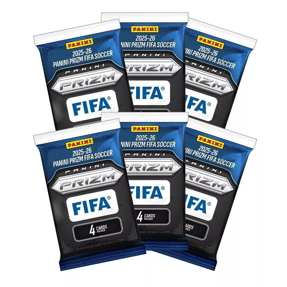 2025-26 Panini Prizm FIFA Soccer Blaster Box, 24 Trading Cards, Blaster Exclusive Prizms, Inserts &amp; Autographs
