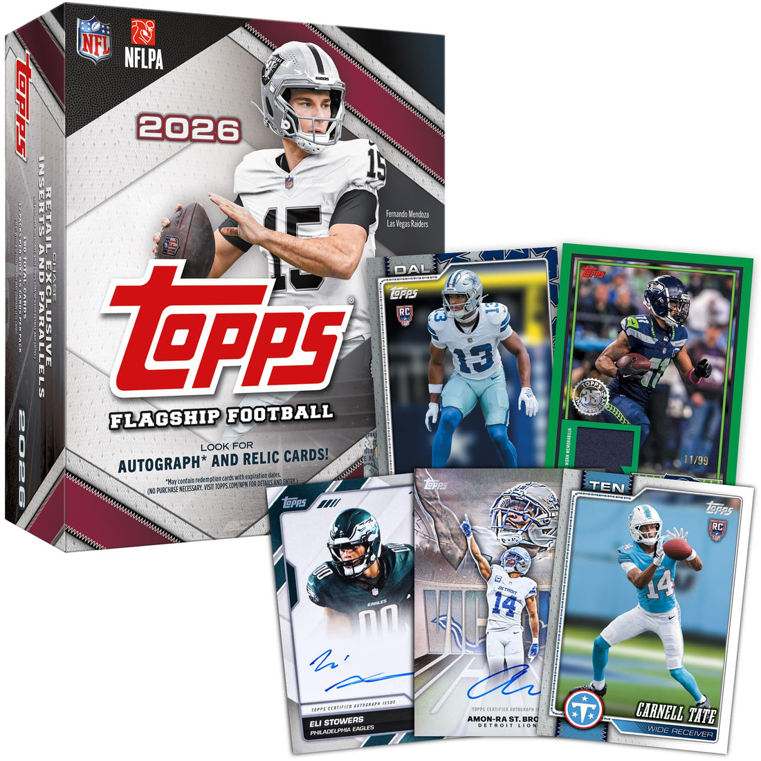 2026 Topps NFL Flagship Football - Factory Sealed - Mega Box