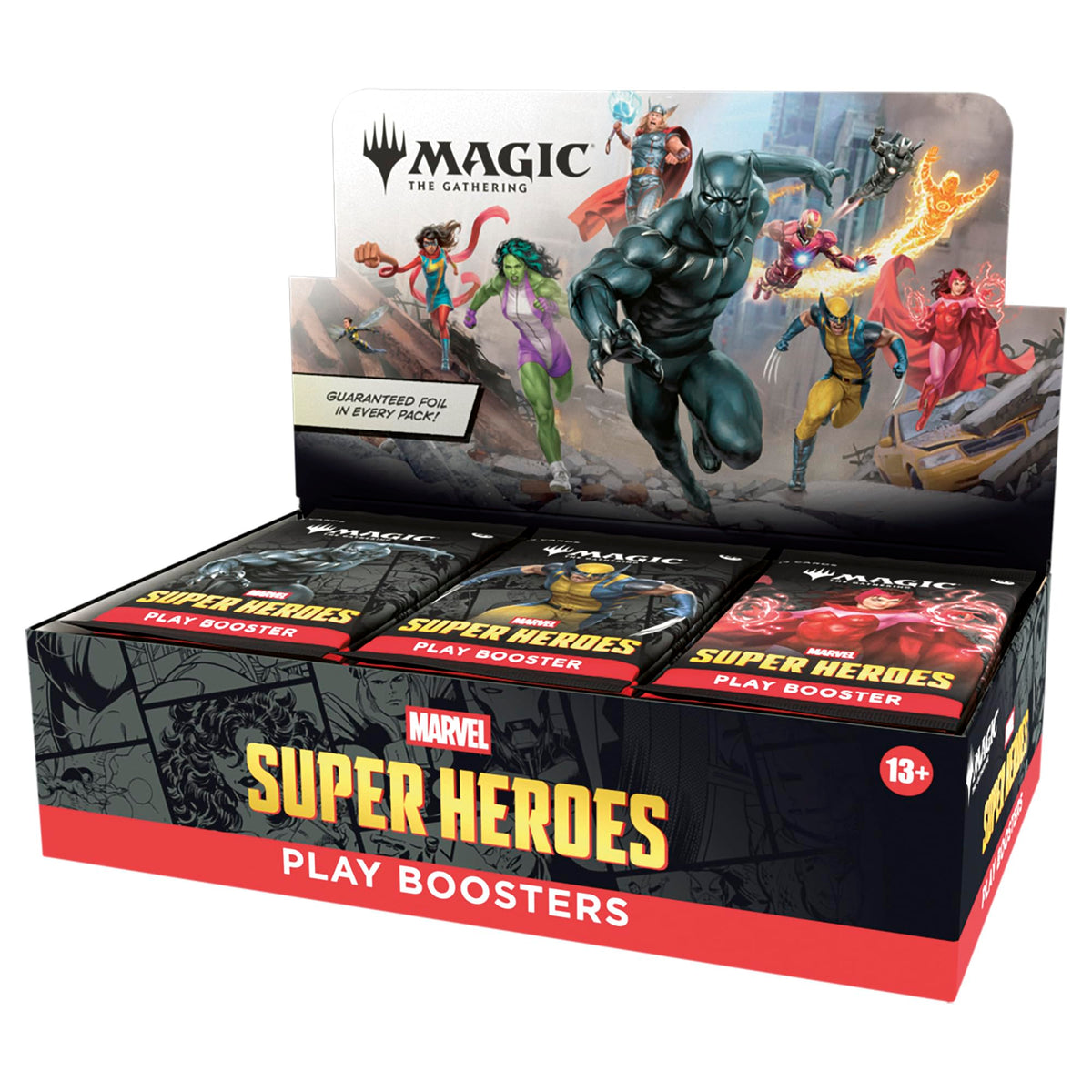 Magic: The Gathering | Marvel Super Heroes Play Booster Box | 30 Packs | Collectible Trading Card Game